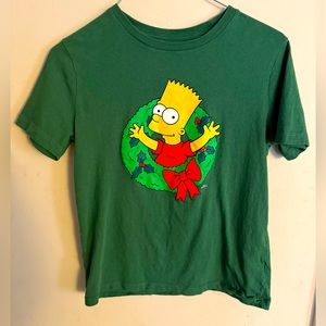 Boys 10/12 Simpsons Christmas Short Sleeved Shirt